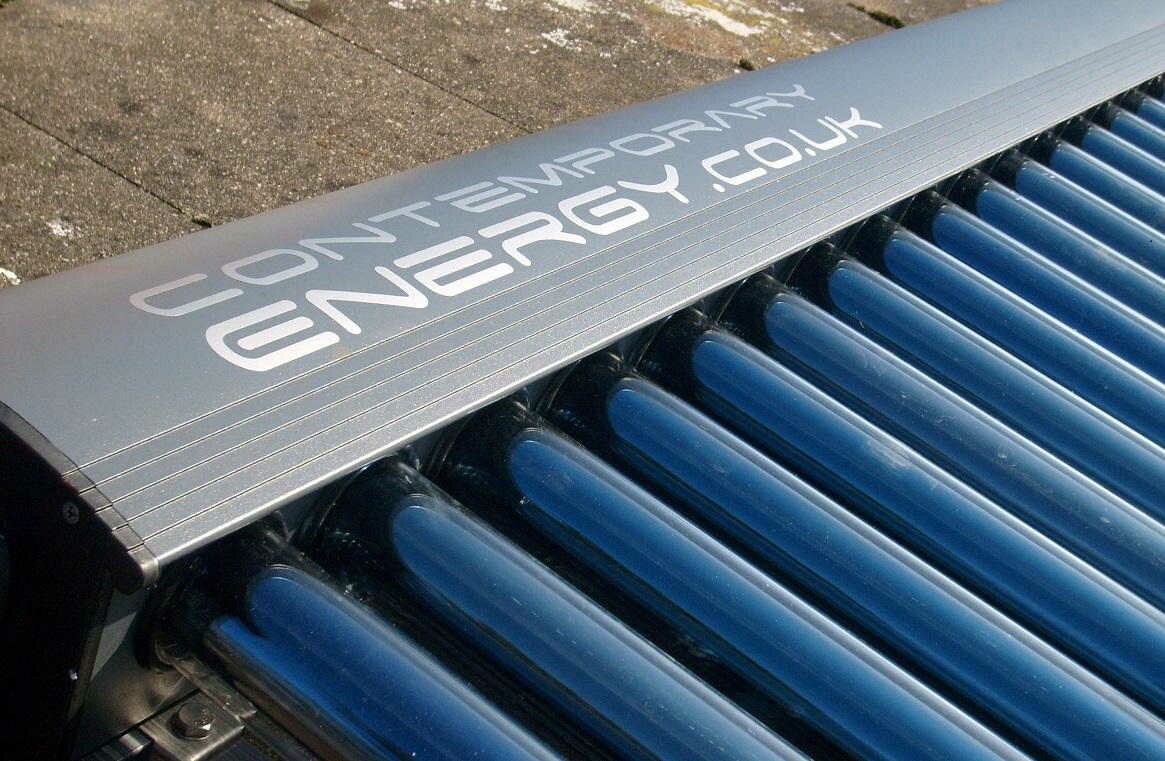 Contemporary Energy logo as guarantee of good quality solar thermal panel